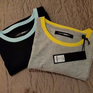 *LOT OF 2* FASHION NOVA MEN Short Sleeve Colorblock Tees, Size XL